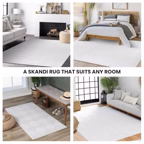 Livabliss Le Mans Modern Geometric Indoor and Outdoor Rug in Beige, Grey and White, W: 80 cm, L: 150 cm – 5