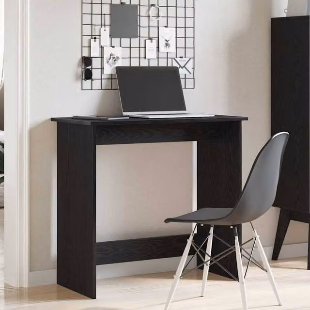 Berkfield Home Modern Black Writing Desk in Engineered Wood, W/D/H: 80 x 40 x 75 cm – 1