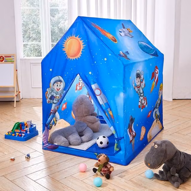 Komore Blue Textile Portable Kids Play Tent Space House