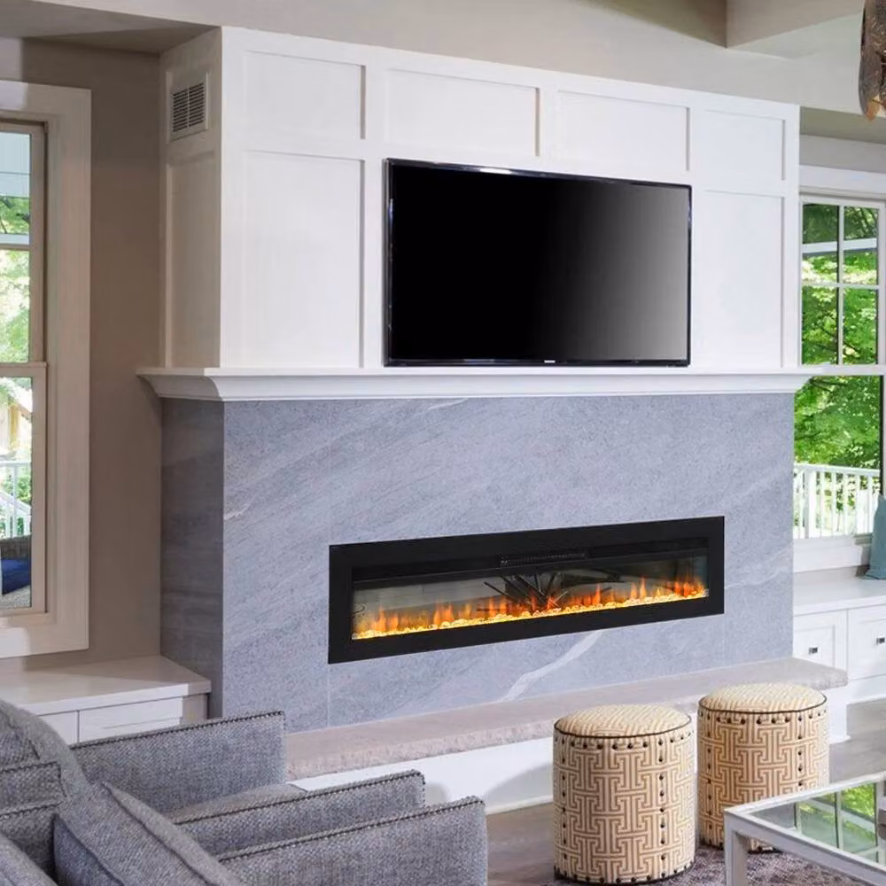 FORGEVIO Wall Mounted Electric Fire Stove in Black – 3