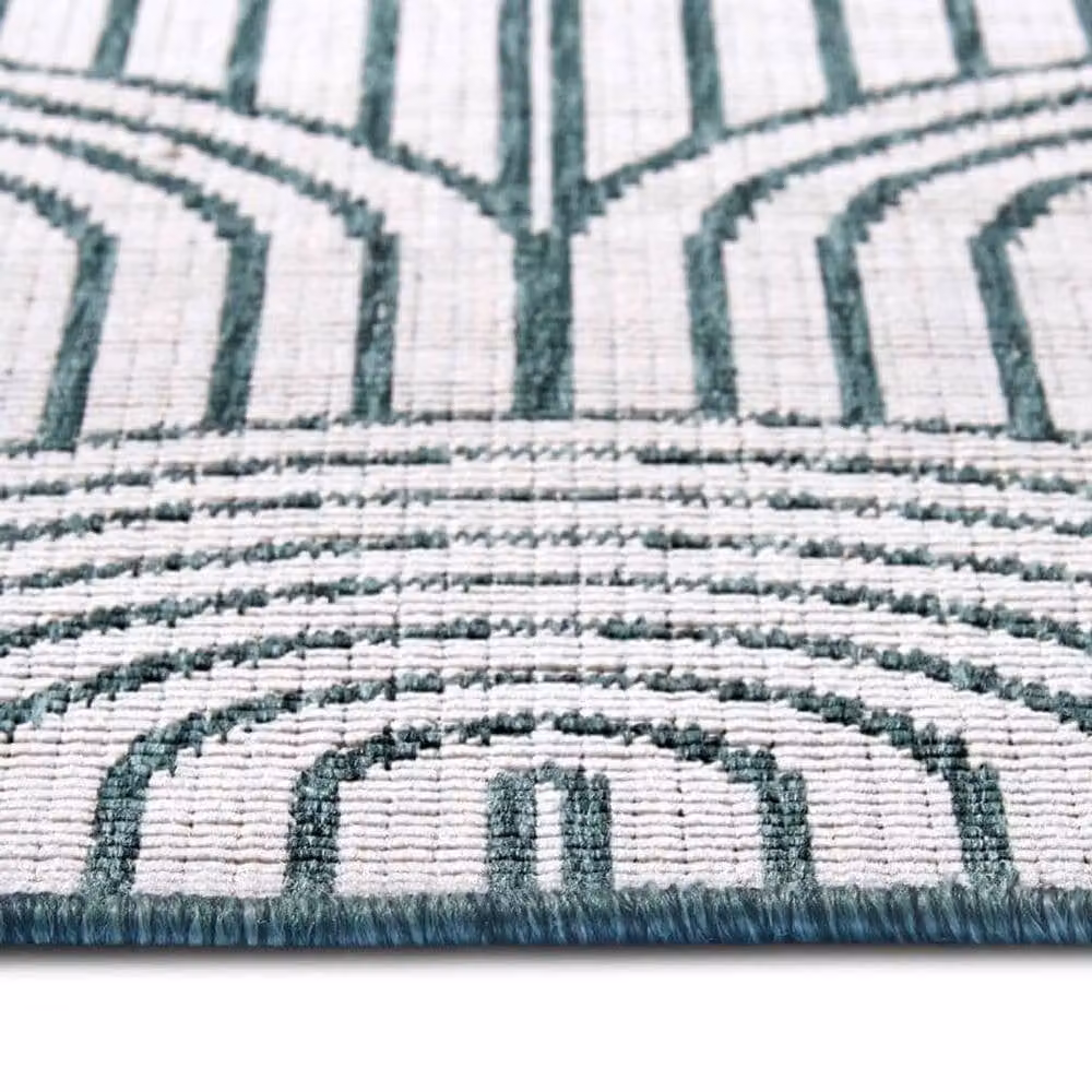 THE RUGS Pangli Reversible Flatweave Indoor Outdoor Rug in Green, W/D/H: 200 x 290 cm – 4