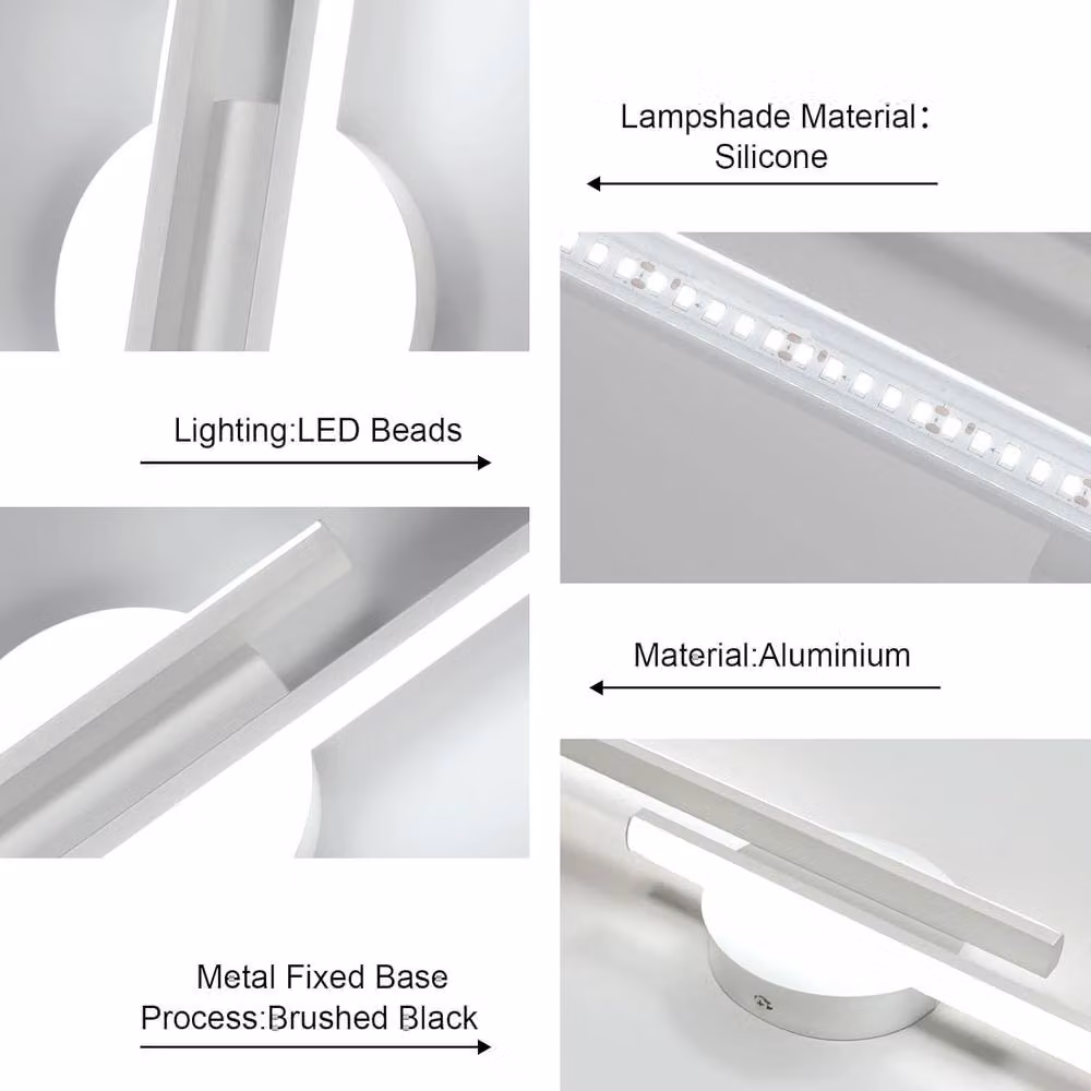 Goeco LED Indoor Up and Down Wall Light, 24W, 6500K Cool White, White Aluminium Metal Accent Lamp for Bedroom and Hallway – 3