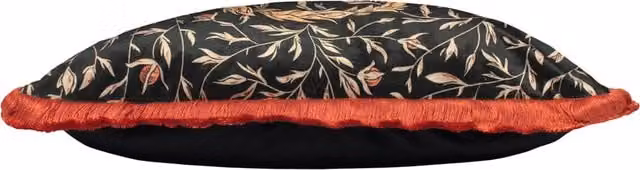 Make It A Home Kitraya Leopard Velvet Cushion in Black and Orange