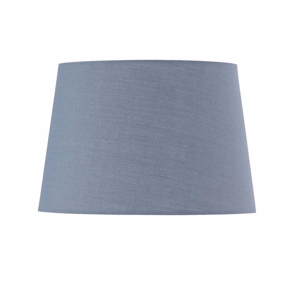 First Choice Lighting Bobbin Table Lamp with Grey Fabric Shade in White and Beige, H: 42.0 cm, W: 28.0 cm, D: 28.0 cm – 2