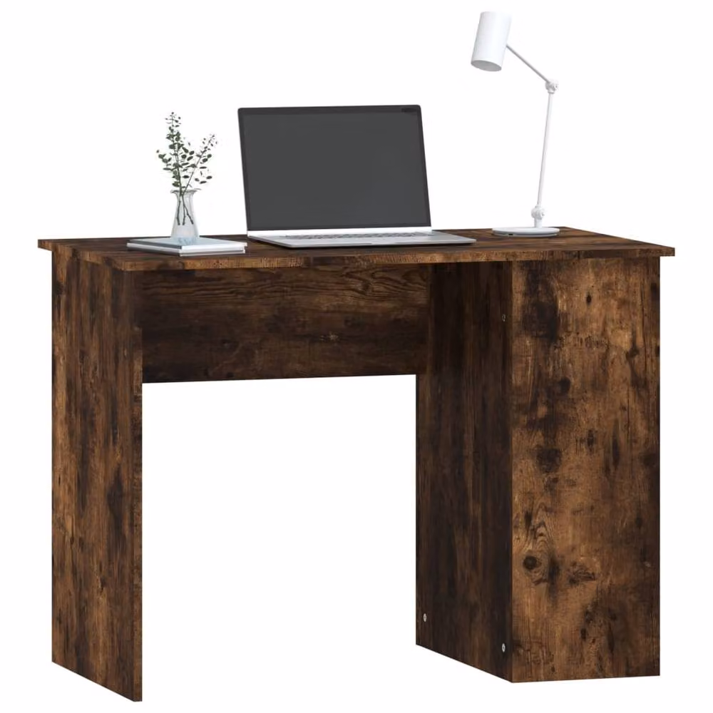 Berkfield Home Computer Desk in Smoked Oak Brown, W/D/H: 100 x 55 x 75 cm – 3