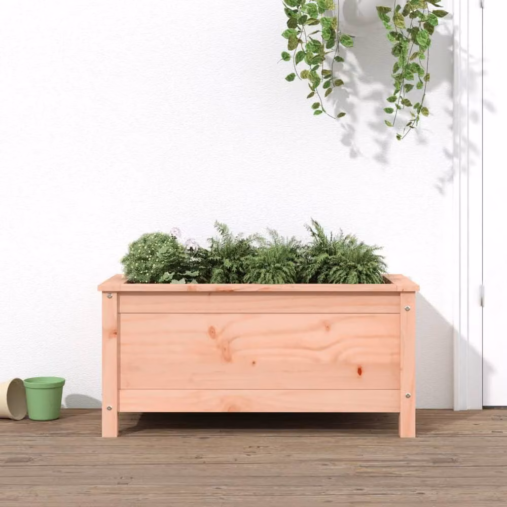 Berkfield Home Decorative Garden Planter, Solid Douglas Wood, Brown, W/D/H: 82.5 x 40 x 39 cm – 2