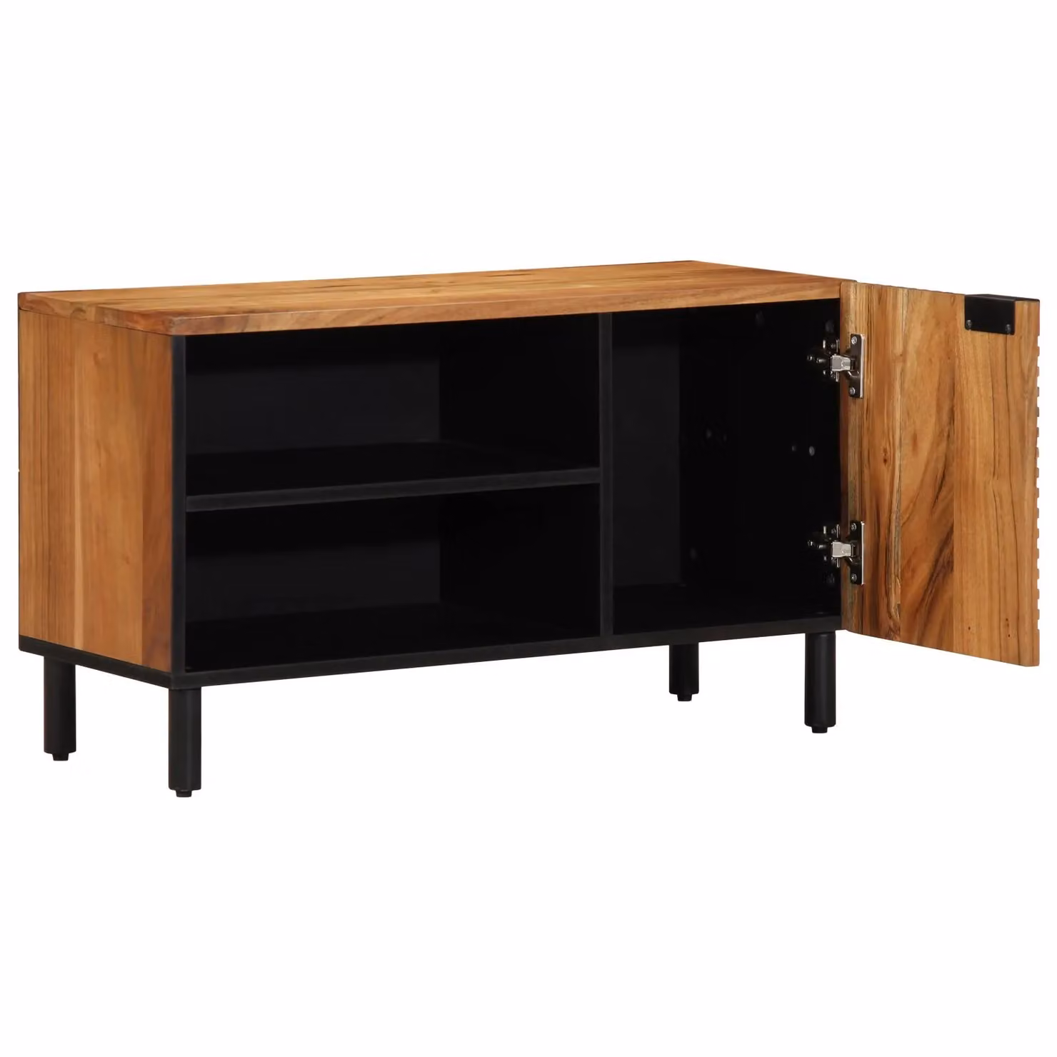 Berkfield Home Industrial TV Cabinet in Brown Solid Acacia Wood, W/D/H: 80 x 31.5 x 46 cm – 2