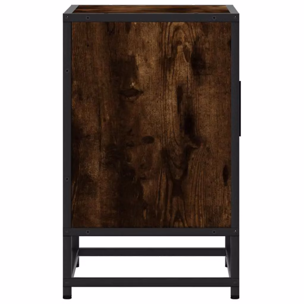 Berkfield Home Smoked Oak Bedside Cabinet in Brown, W/D/H: 40 x 31 x 50 cm – 5