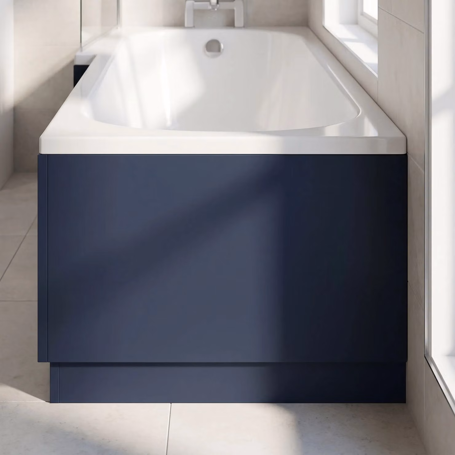 Balterley Edge/Power Straight End Bath Panel and Plinth in Blue – 5