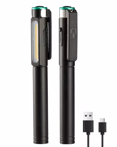 KOOLITE Rechargeable LED Work Light with Magnetic Clip and IK07 Aluminium Body in Black