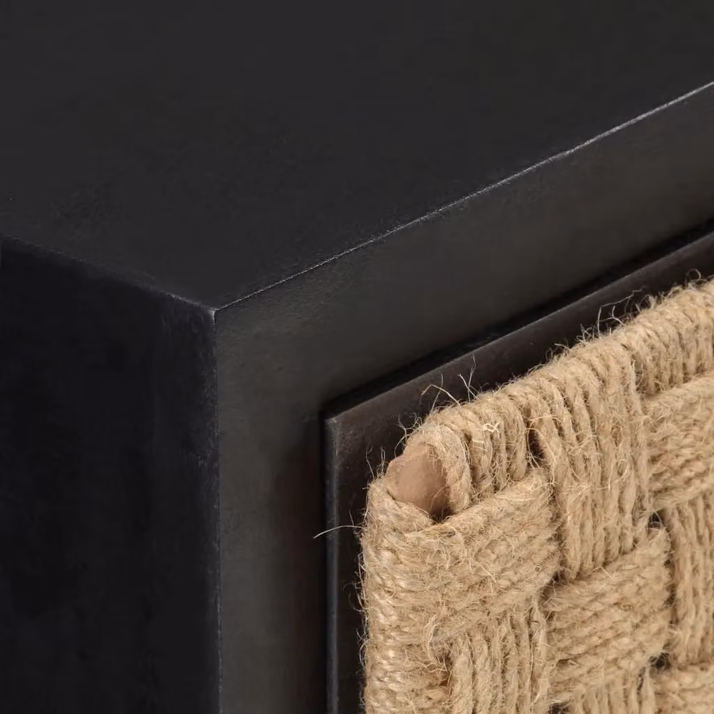 Berkfield Home Industrial Sideboard in Black Solid Mango Wood, W/D/H: 60 x 35 x 70 cm – 5