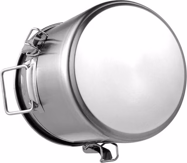 VOGREX Stainless Steel Airtight and Leakproof Food Storage Canister in Silver
