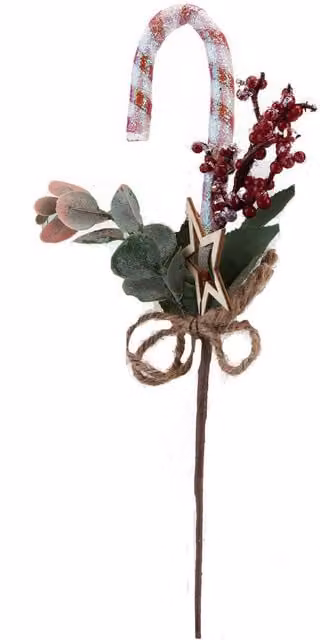 VFM e-Store Red Berry Candy Pick Christmas Decoration Ornament, Height: 29 cm