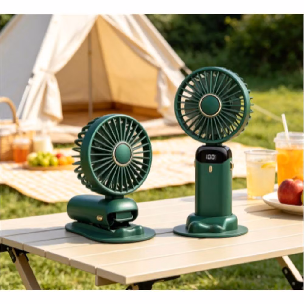 FLAVORA Green Mini Rechargeable Portable Handheld Fan – 4