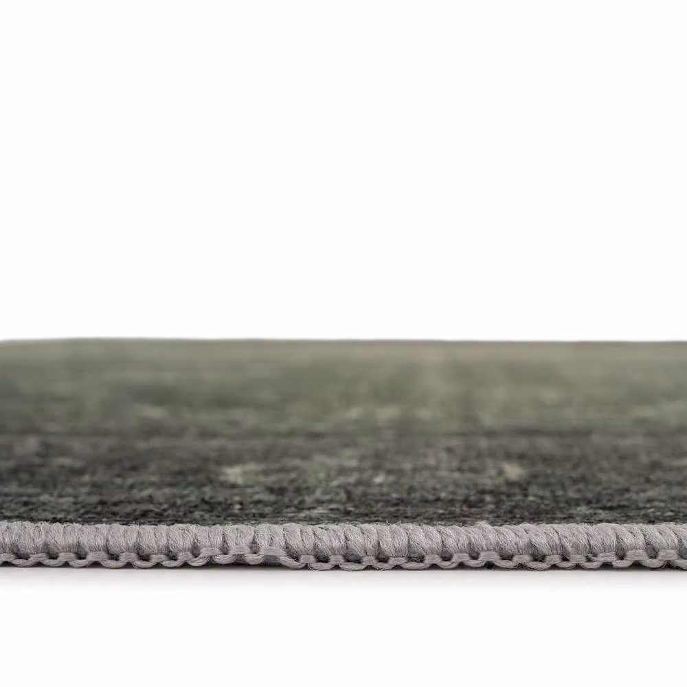 Kukoon Vintage Distressed Soft Pile Area Rug in Green, W: 80 cm x L: 150 cm – 4