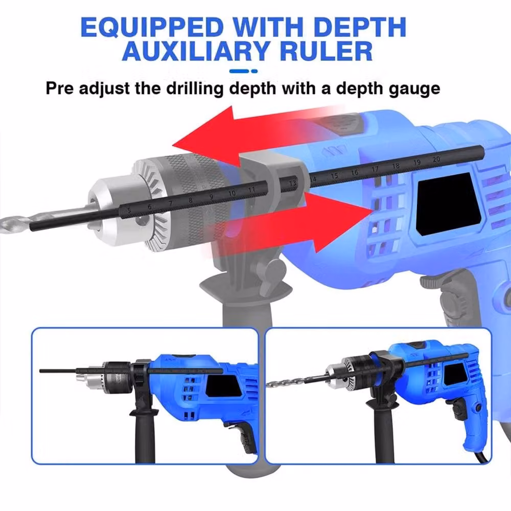 Kelvenix Heavy Duty Corded Electric Impact Driver with Bit Set, 3000W, Blue – 4