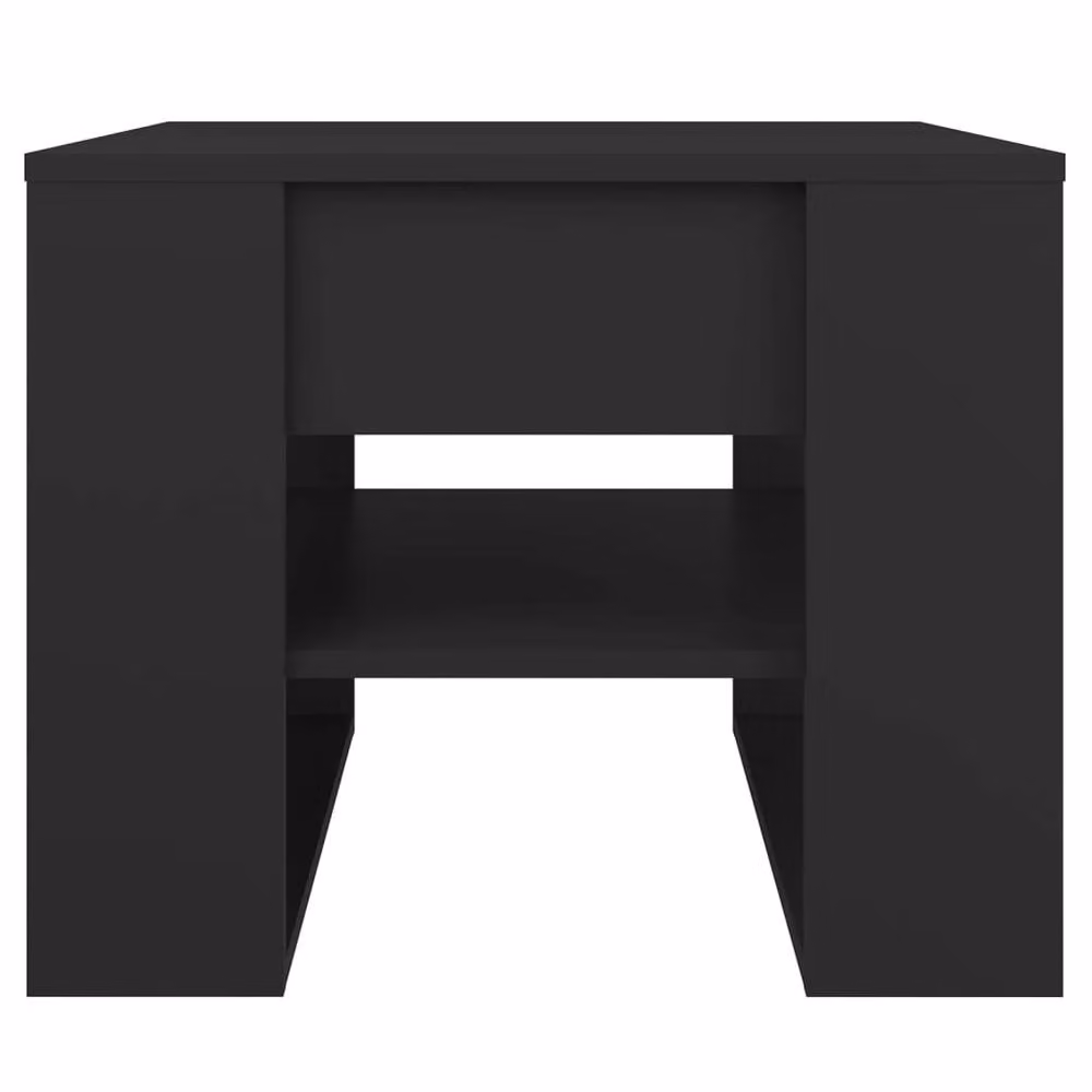 Berkfield Home Black Square Coffee Table in Matt MDF, W/D/H: 55.5 x 55.5 x 45 cm – 3