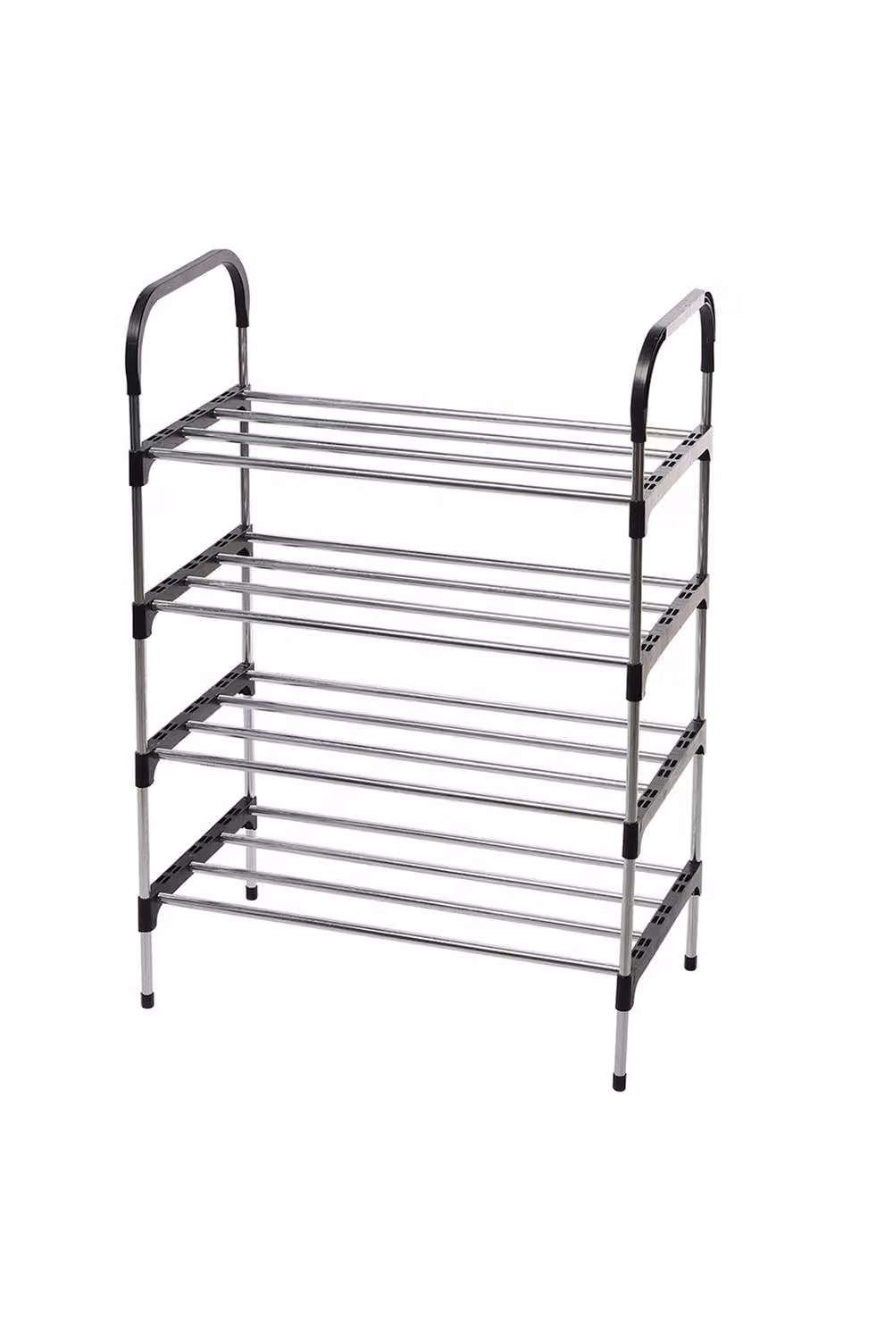 ExtraStar Stackable Metal Shoe Rack Organizer in Silver – 4