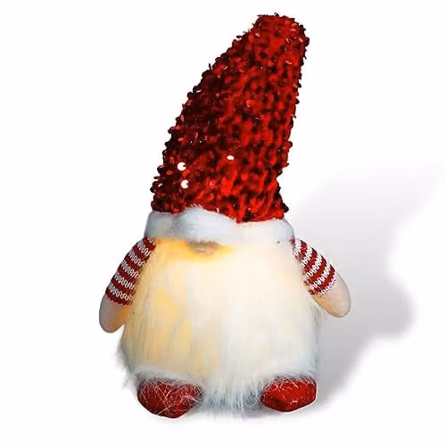 St Helens Home & Garden Red Light Up Scandinavian Gonk Elf Dwarf Decoration – 1