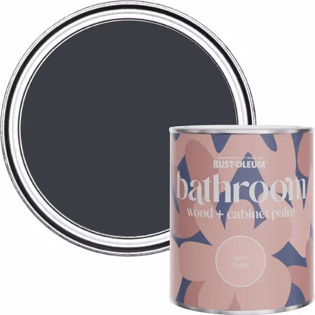 Rust-Oleum Matt Bathroom Wood Cabinet Paint in Anthracite Grey (RAL 7016), 750ml