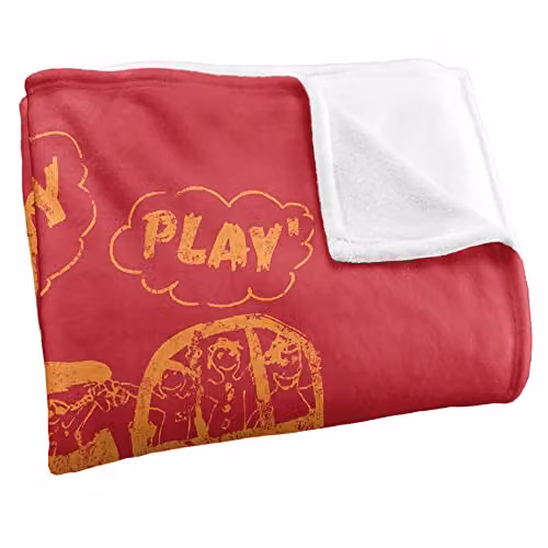 LOGOVISION Pink Floyd See Emily Play Super Soft Silky Touch Throw Blanket, White, W/D/H: 152 x 127 cm – 2