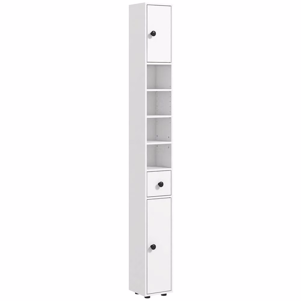 Wyld Haus Lakeva Extra Tall Slim Bathroom Storage Cabinet, White, H 180 x W 20 x D 20 cm – 2