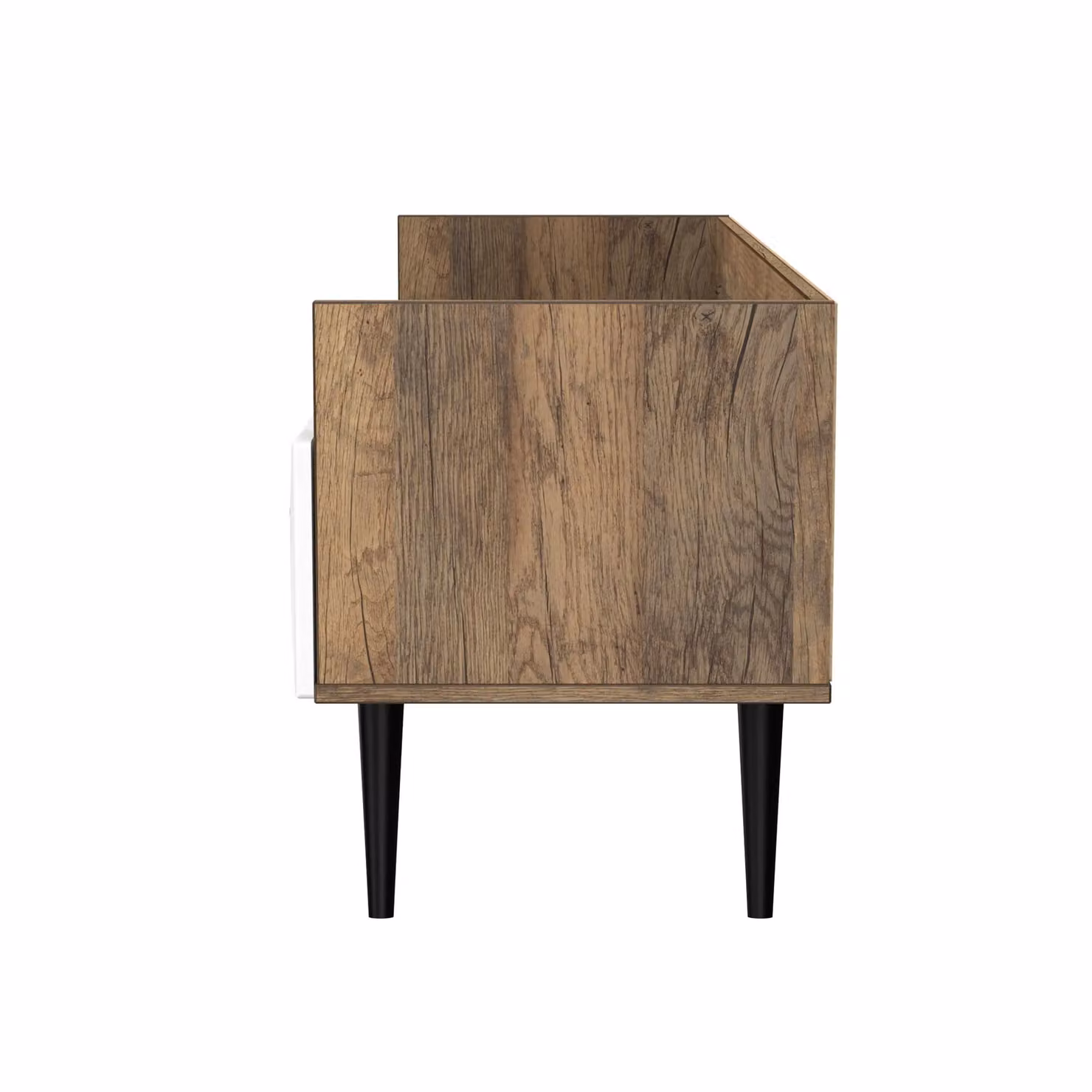 Ready Assembled 2 U Toledo 2 Drawer Coffee TV Unit in Dark Brown and Black – 1
