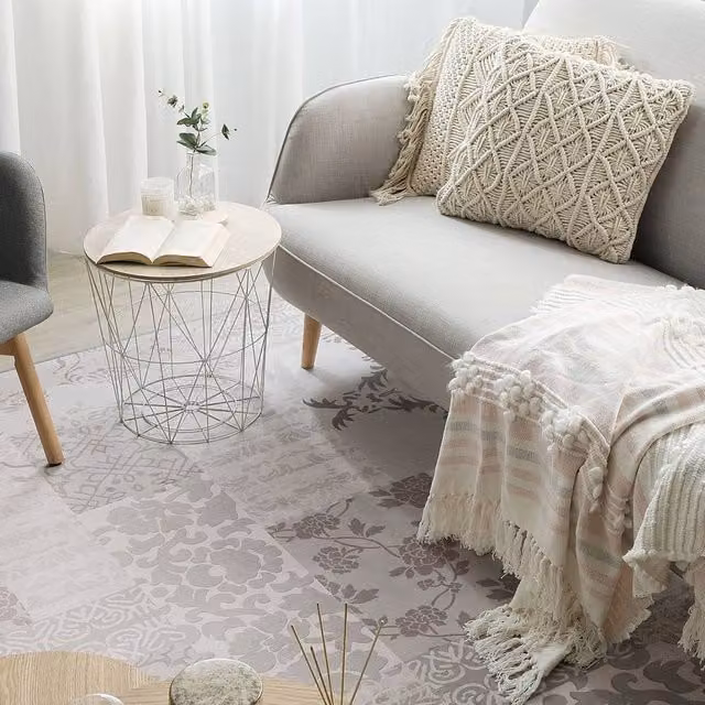 Wyld and Coco Grey Low-Pile Polyester Floral-Geometric Rug W: 160 cm, L: 230 cm – 1