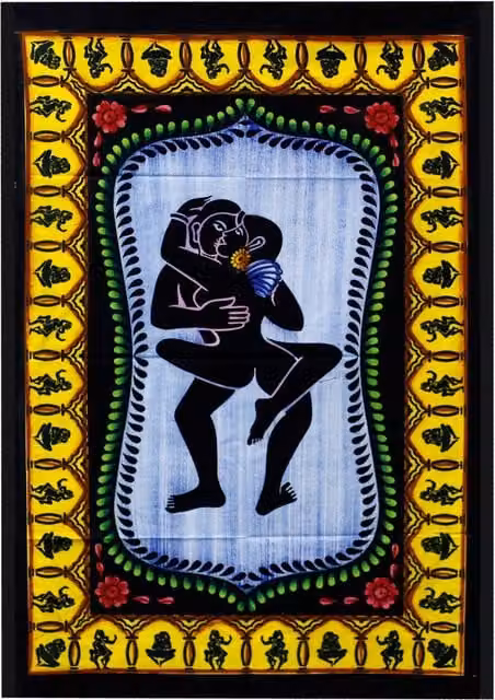 Ancient Wisdom Kamasutra Handbrushed Cotton Multicolour Wall Art – 4