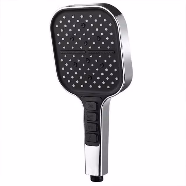 EONLION Large Handheld Shower Head with 2m Hose in Silver and Chrome with Rain and Massage Settings