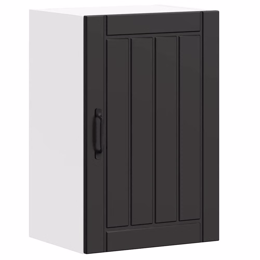 Berkfield Home Lucca Black Wall Mounted Kitchen Cabinet in Matt MDF, W: 60.0 cm, H: 31.0 cm, D: 40.0 cm – 2