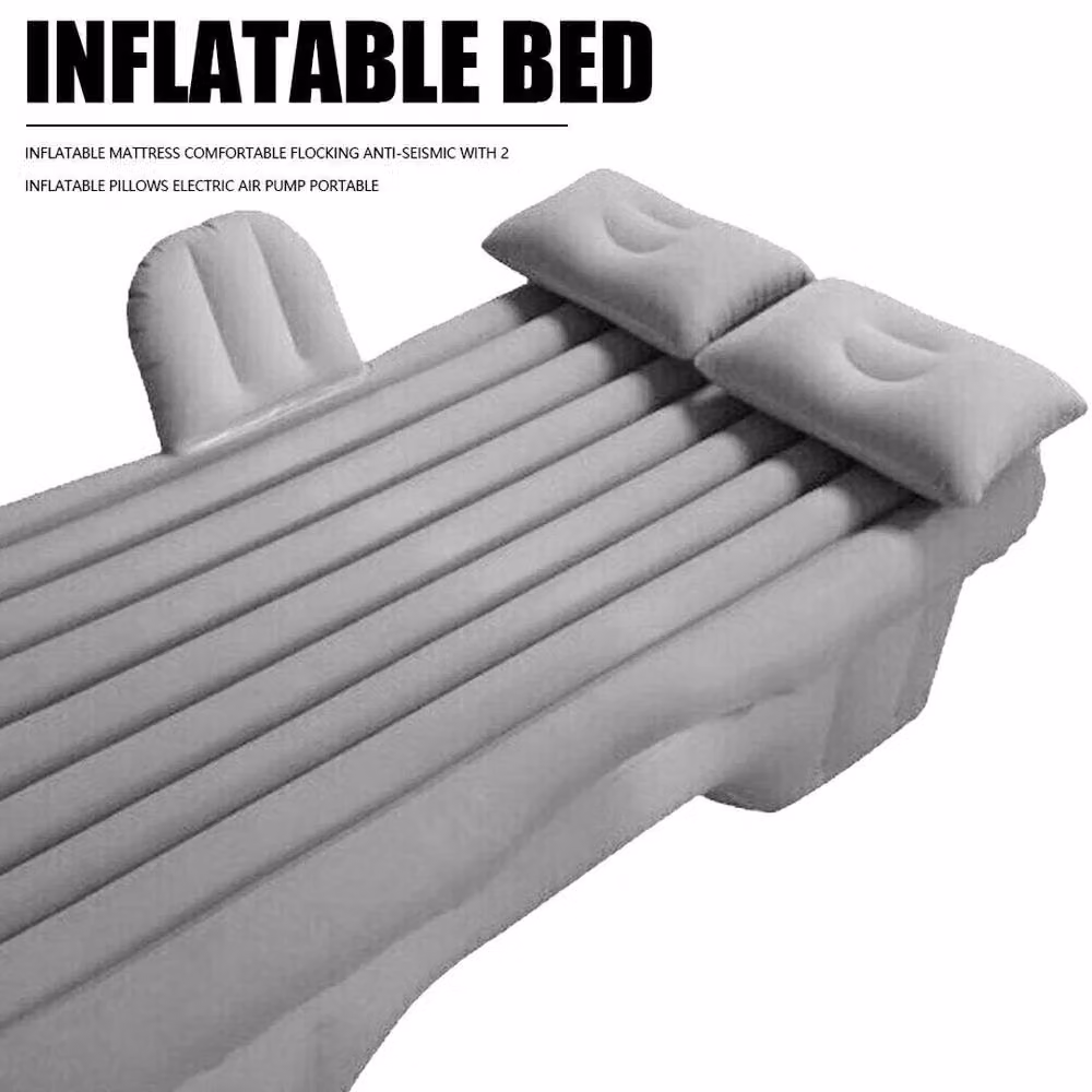KORVIXA Inflatable Car Rear Seat Air Bed Mattress, Grey – 3