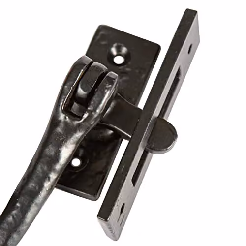 Hammer and Tongs Curly Tail Window Fastener, Left Handed, Black Iron, W: 45 mm, H: 115 mm – 3