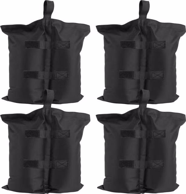 tectake Set of 4 Black Parasol and Gazebo Weights