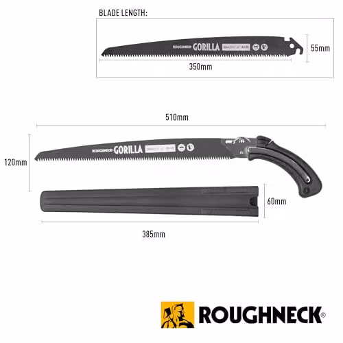 Roughneck Gorilla Fast Cut Pruning Saw with 350mm Steel Blade and Non-Slip Rubber Handle in Yellow and Black – 2