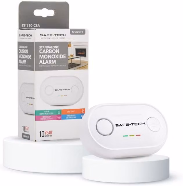 Livingandhome Standalone Carbon Monoxide Detector with 10 Year Tamperproof Battery, White
