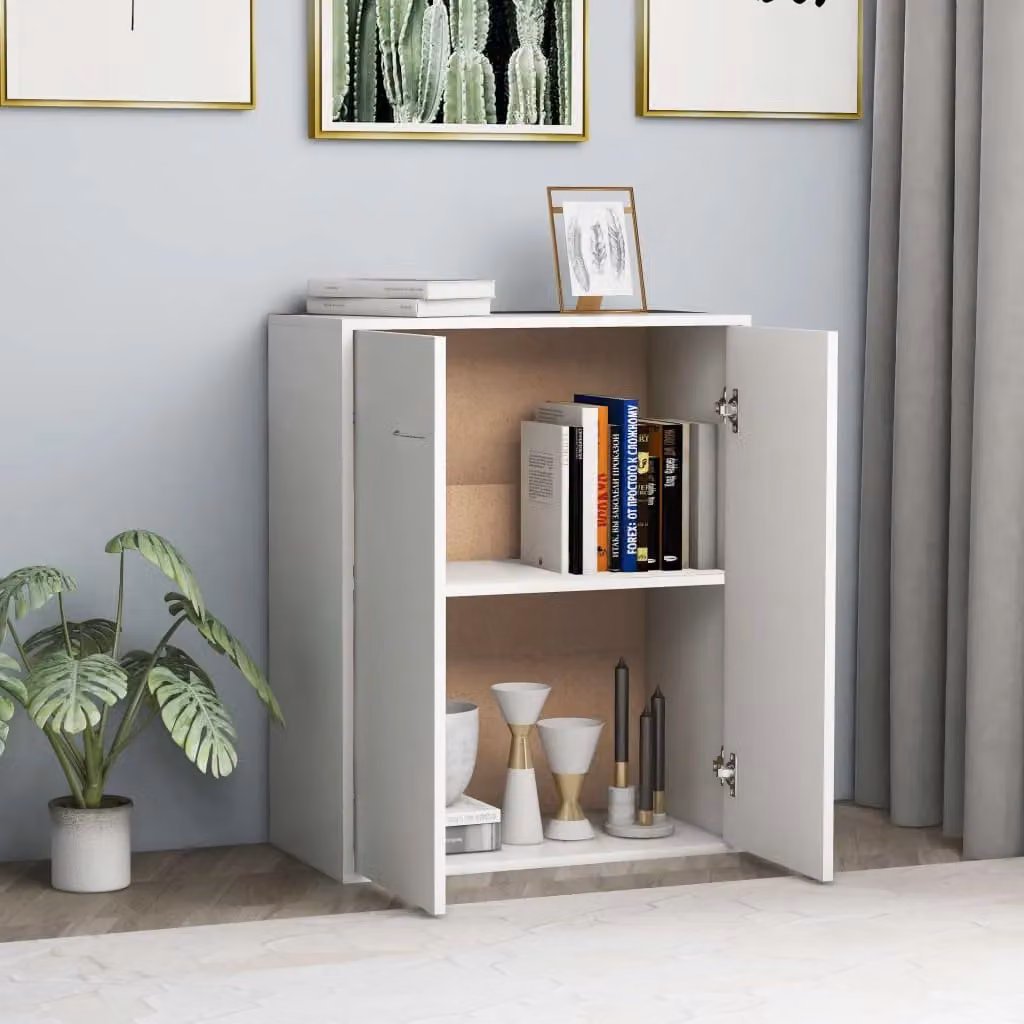 Berkfield Home White Minimalist Sideboard in MDF, W/D/H: 60 x 30 x 75 cm – 2
