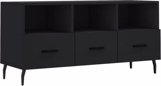 Berkfield Home Industrial TV Cabinet in Black, W/D/H: 102 x 36 x 50 cm