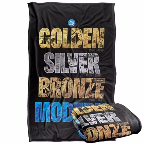 LOGOVISION Justice League DC Across The Years Super Soft Silky Touch Fleece Throw Blanket, Multicolour, W/D/H: 91 x 147 cm – 1