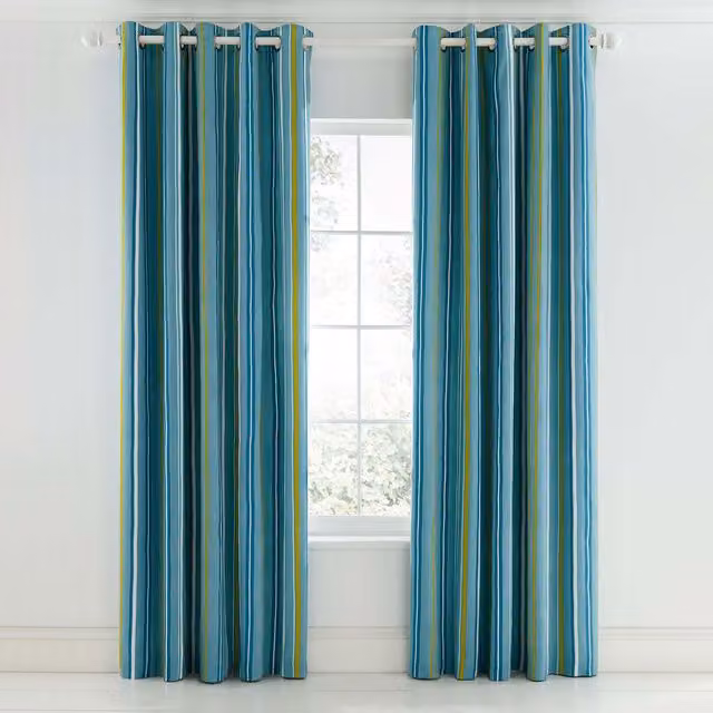 Scion Mr Fox Lined Eyelet Curtains in Petrol and Silver, Width: 168 cm, Drop: 183 cm – 3