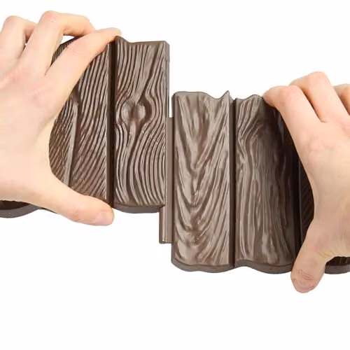 Coopers of Stortford Brown Plastic Interlocking Garden Edging Panels – 3