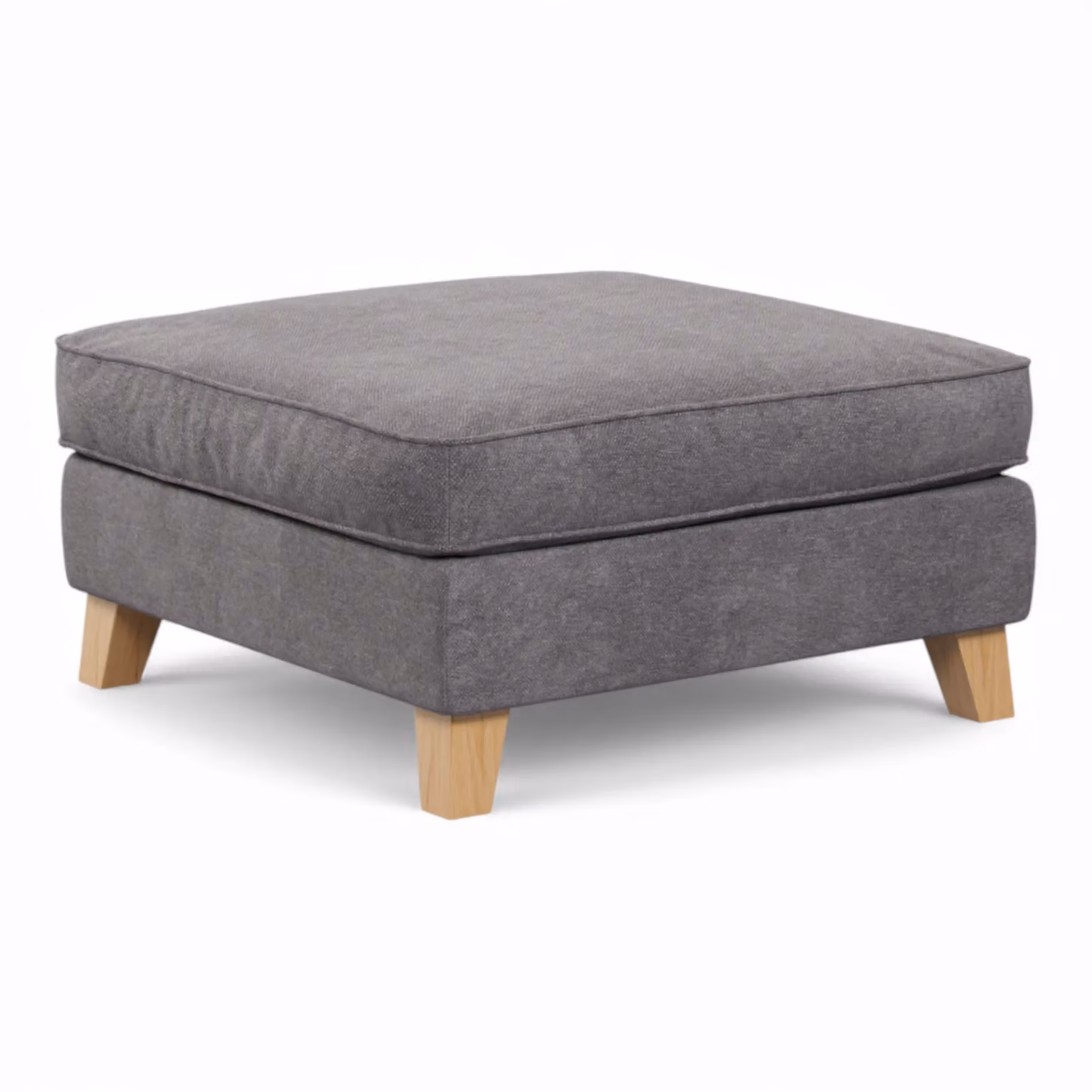 The Great Sofa Company Jackson Chenille Fabric Footstool in Grey – 2