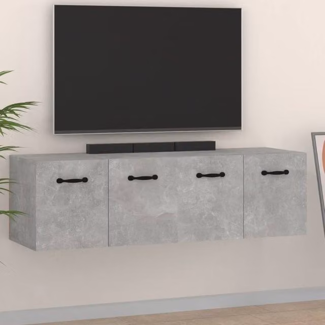 Berkfield Home Wall Mounted Cabinets, 2 Piece, Grey, W/D/H: 80 x 35 x 36.5 cm – 1