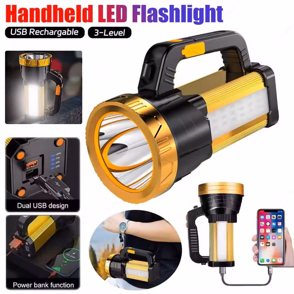 Havendro Super Bright LED Searchlight Hand Torch in Black – 4