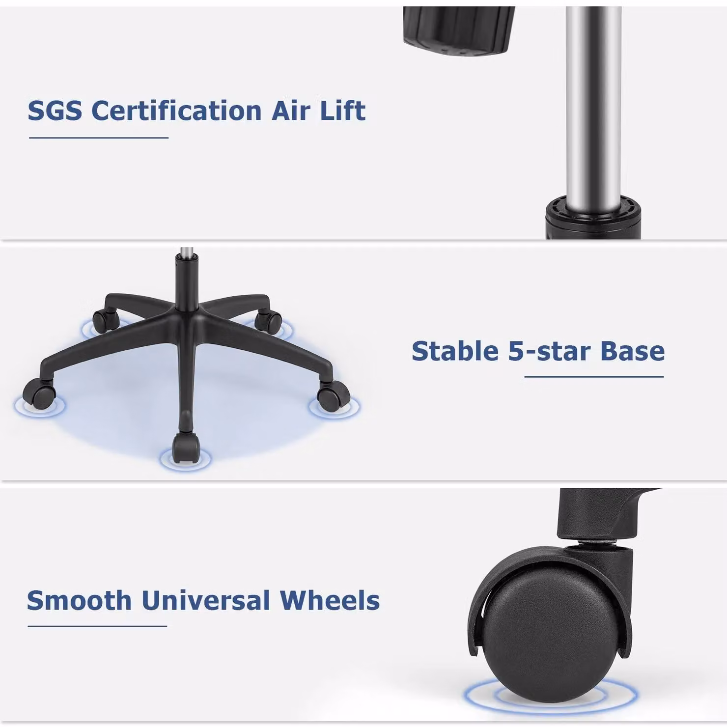 Costway Ergonomic Black Fabric Office Chair with Adjustable Swivel and Armrests – 4