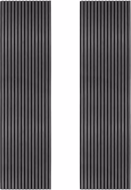 Monstershop Acoustic Slat Wall Panels, 2 Pack, Anthracite Grey MDF Wood Look, H x W x D: 240 x 60 x 1.2 cm – 1
