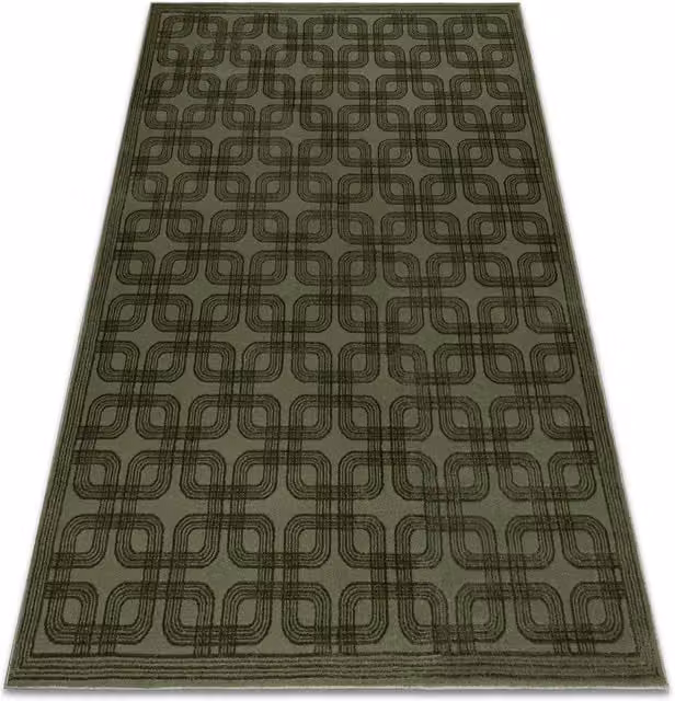RugsX Aura Geometric Modern Rectangular Rug in Green, W: 80 cm, L: 150 cm