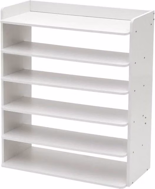 FORGEVIO 6 Tier Shoe Rack in White, W/D/H: 62 x 26 x 88 cm – 1
