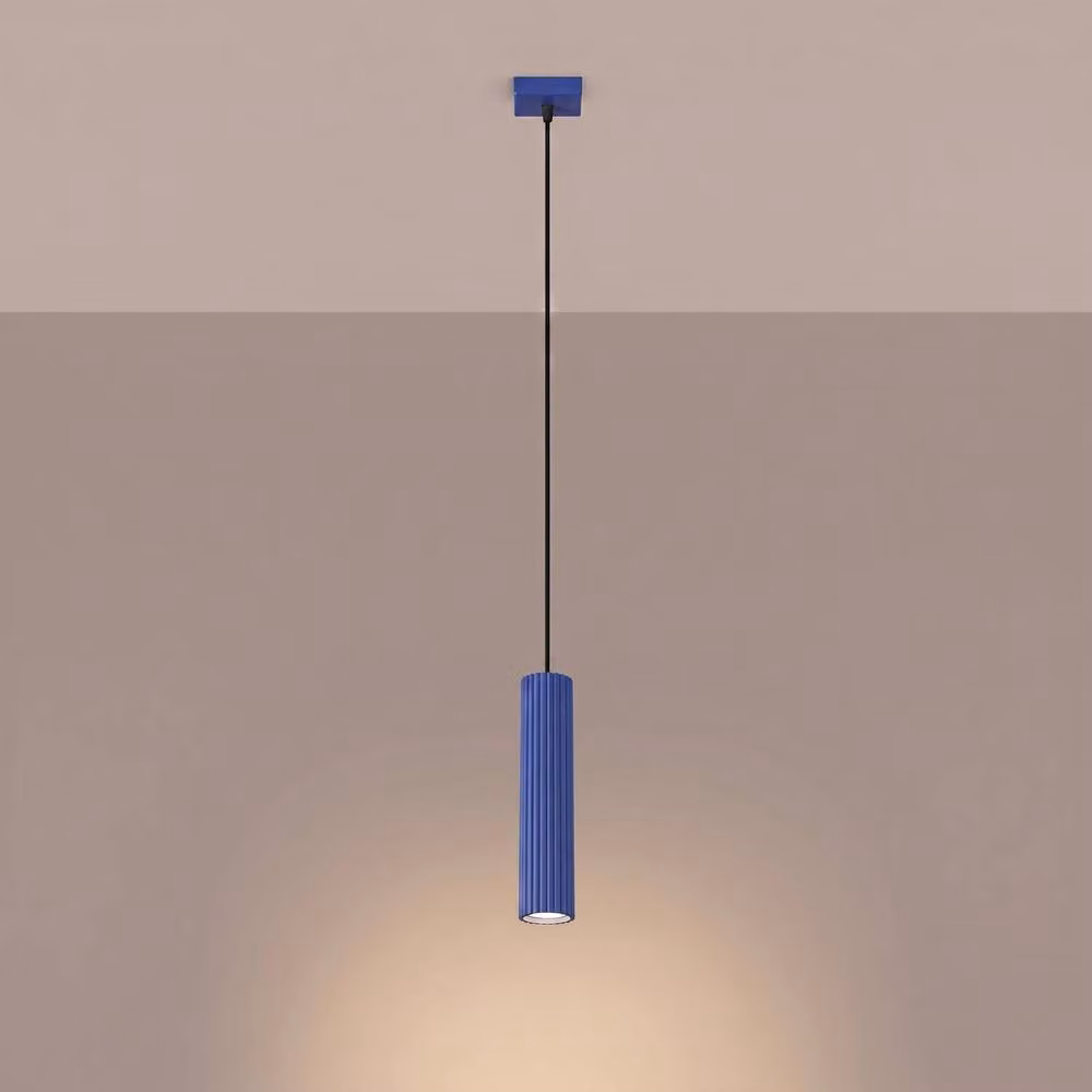 Sollux Lighting minimalist Cobalt Blue bar pendant lamp, W/D/H: 118 x 8 x 8 cm – 3