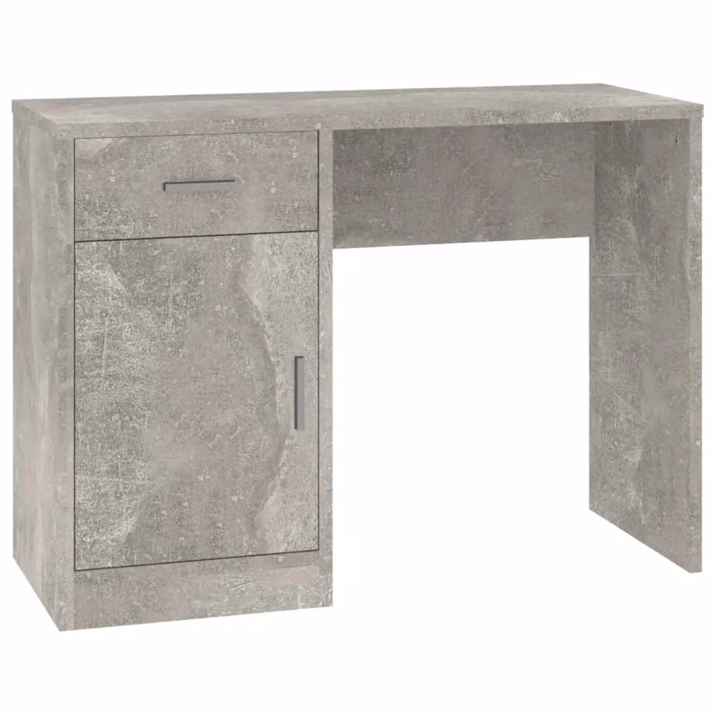 Berkfield Modern Computer Desk with Drawer and Cabinet in Grey, W/D/H: 100 x 40 x 73 cm – 2